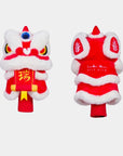 Lion Dance 3 - Wood Golf Headcover - White and Red - Erthe Golf