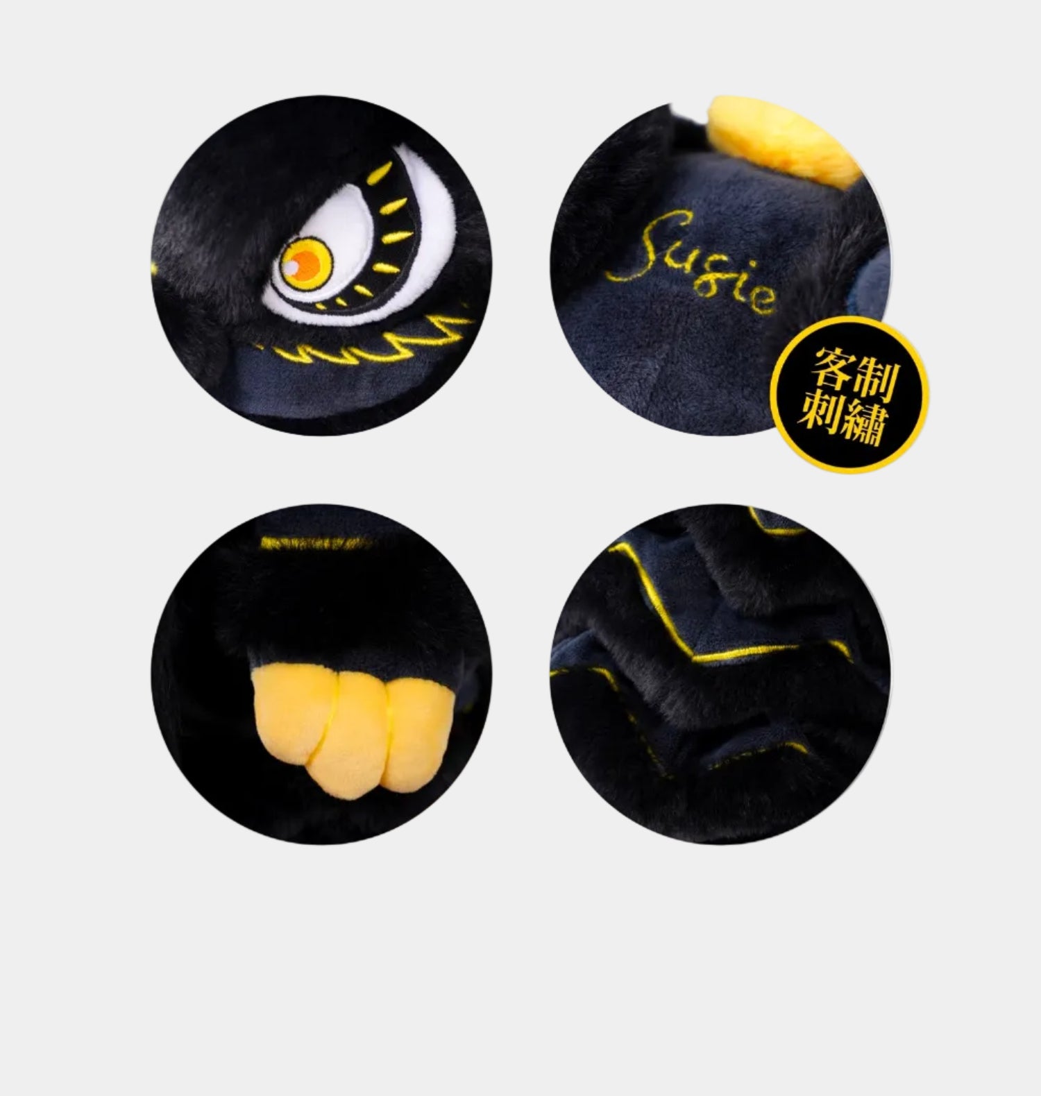 Lion Dance Golf Driver Cover - Black and Gold - Erthe Golf