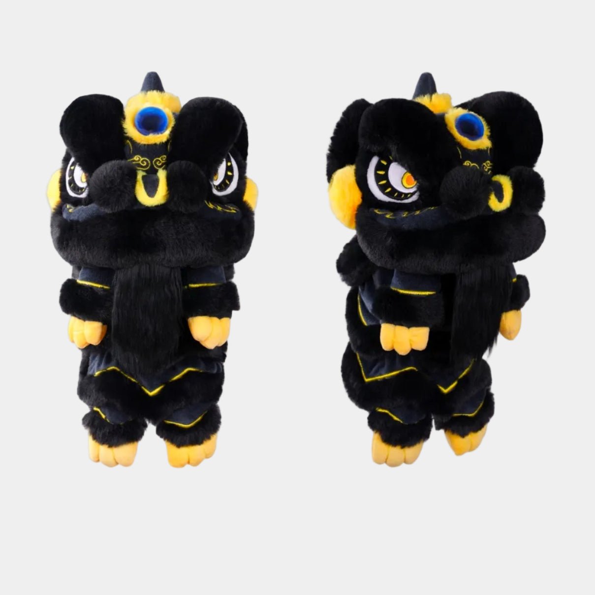 Lion Dance Golf Driver Cover - Black and Gold - Erthe Golf