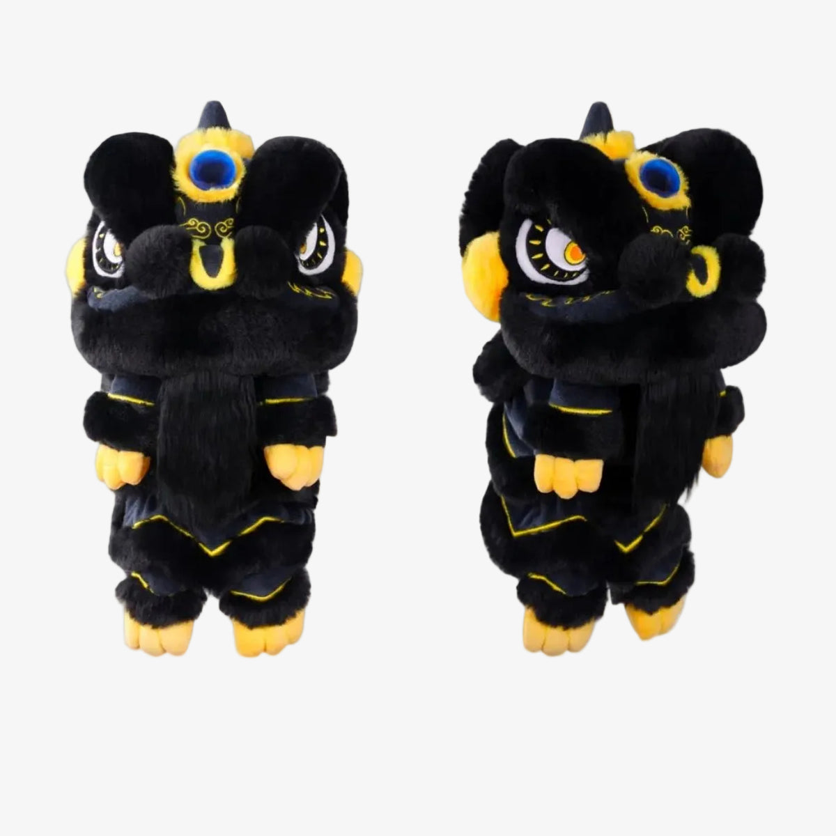 Lion Dance Golf Driver Cover - Black and Gold - Erthe Golf