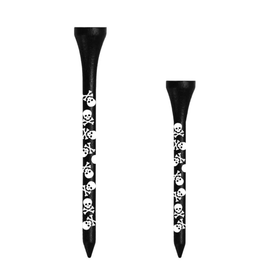 Wide Head Black Skull Tee - Erthe Golf