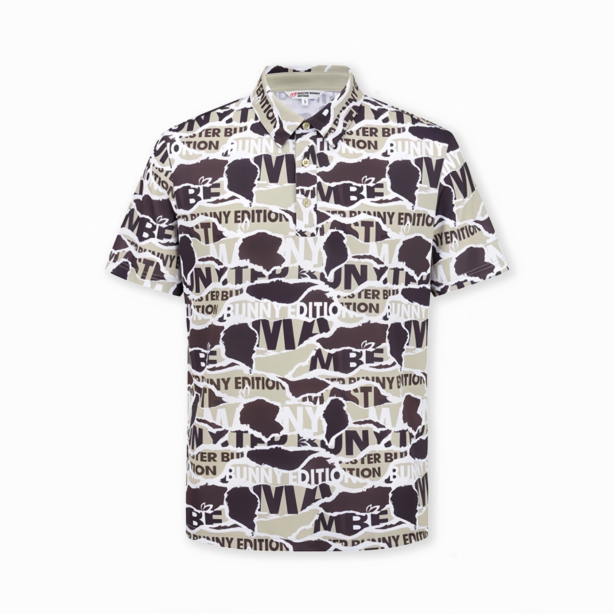 Master Bunny Edition Men's Collage Polo - Brown - Erthe Golf