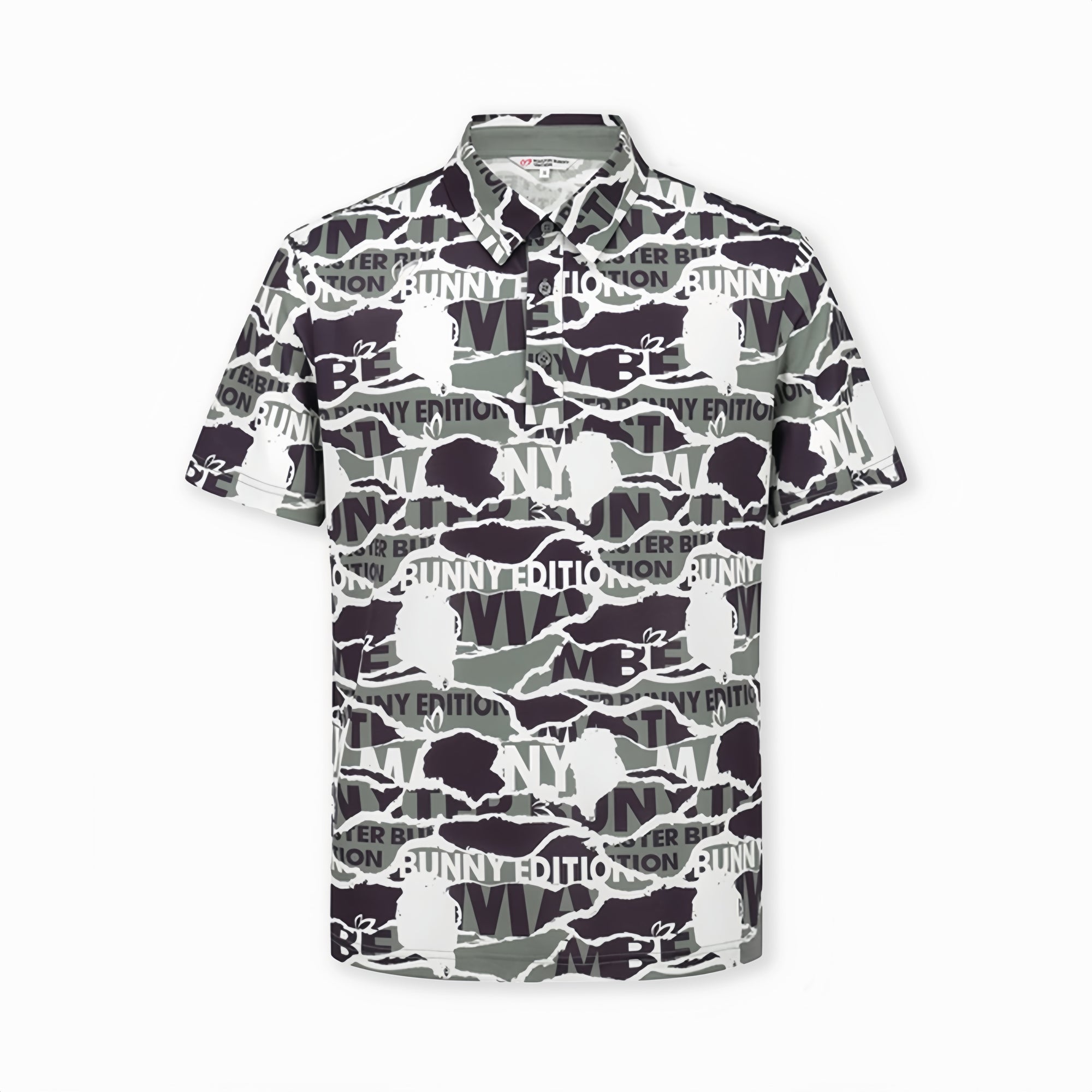 Master Bunny Edition Men's Collage Polo - Gray - Erthe Golf
