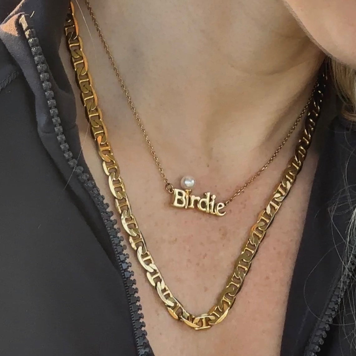 Birdie Necklace-Gold