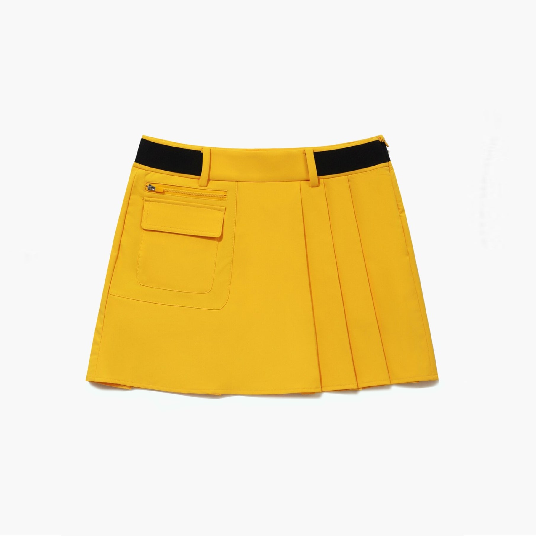 Women&#39;s Cargo Pleated Skirt - Yellow