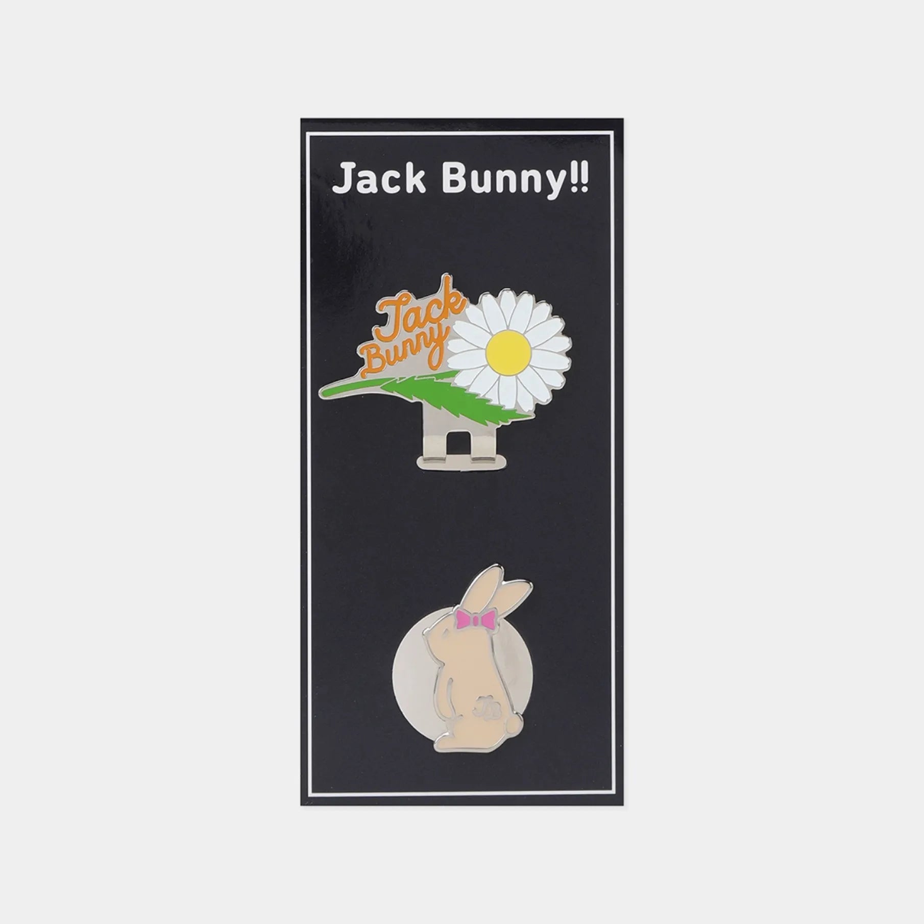 [Jack Bunny] Flower &amp; Bunny Ball Marker Set - Beige - Erthe Golf