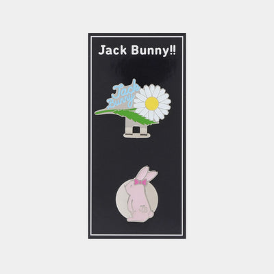 [Jack Bunny] Flower & Bunny Ball Marker Set - Pink - Erthe Golf