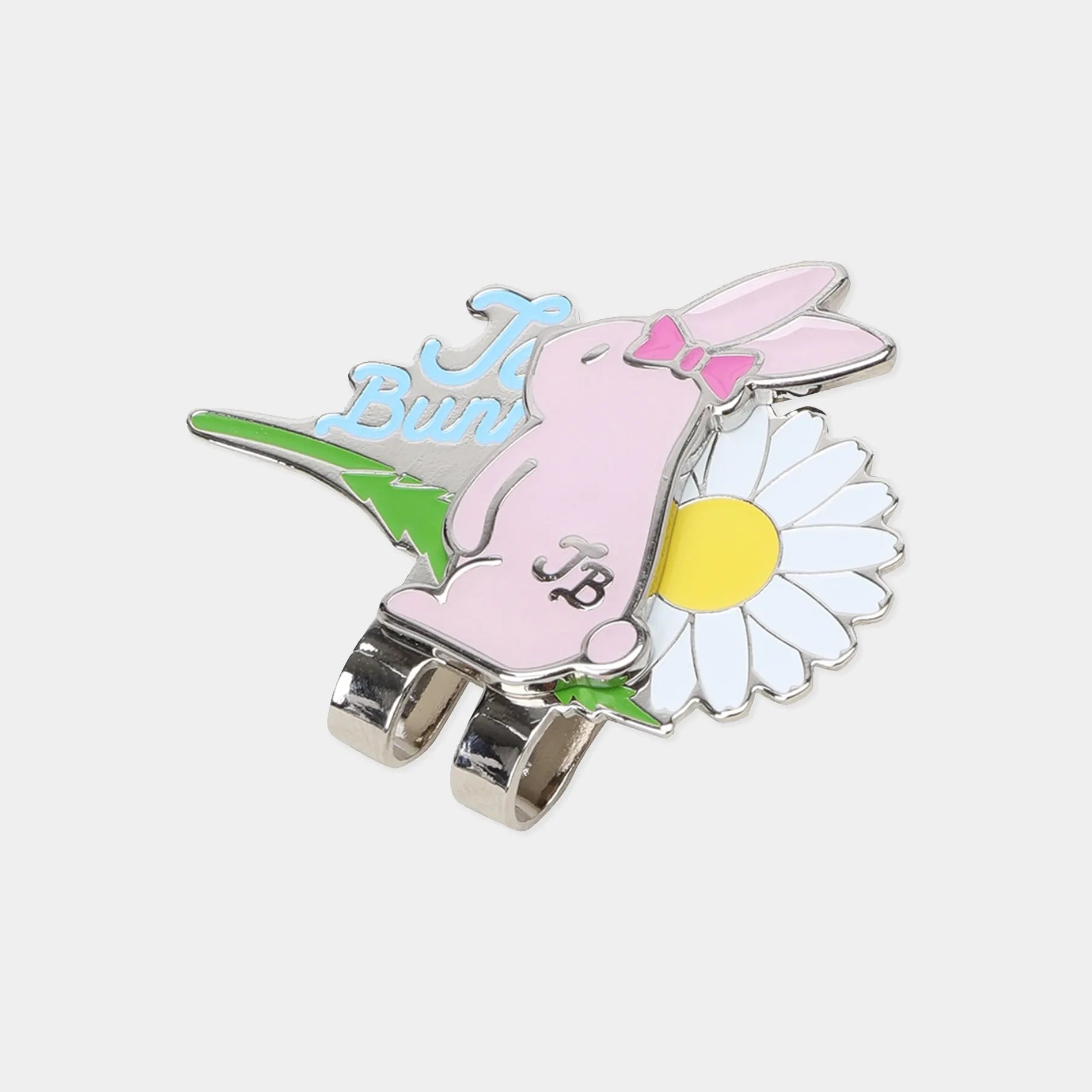 [Jack Bunny] Flower &amp; Bunny Ball Marker Set - Pink - Erthe Golf