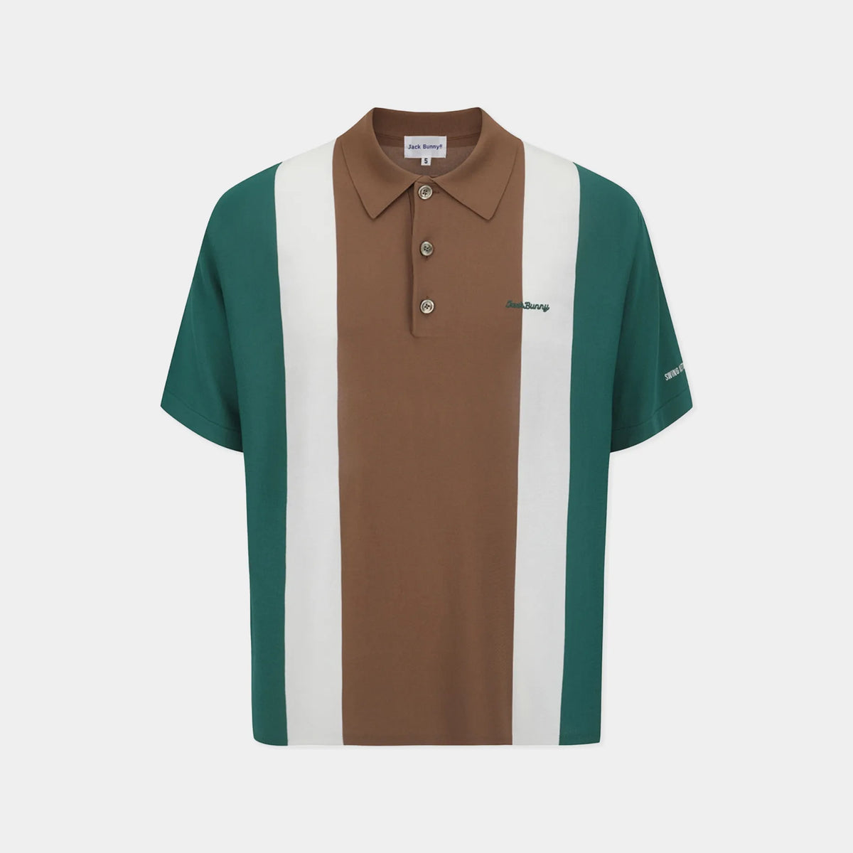 [Jack Bunny] Men's Three - Button Collar Knit Polo - Green - Erthe Golf