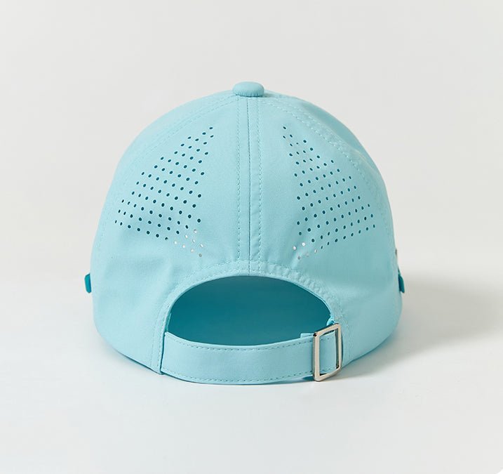 Keypote Clip Golf Cap Back View Perforated Panel and Buckle Strap | Erthe Golf