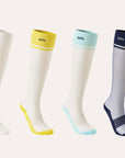 Keypote Knee High Golf Sock in White, Yellow, Blue and Navy | Erthe Golf
