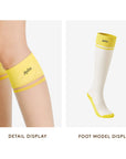 Keypote Knee High Golf Sock - Detail and Foot Model Display | Erthe Golf