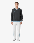 Men Pullover Joggers Set - Blue/White - Erthe Golf