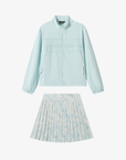 Women Jacket Skirt Set - Light Blue/White - Erthe Golf