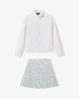 Women Jacket Skirt Set - White - Erthe Golf