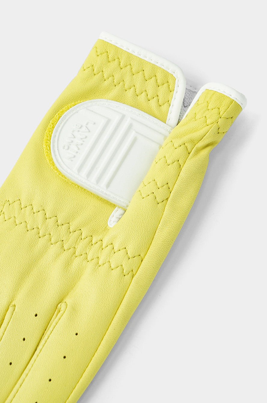 Lanvin Blanc Leather Left - Hand Glove - Lime - Erthe Golf