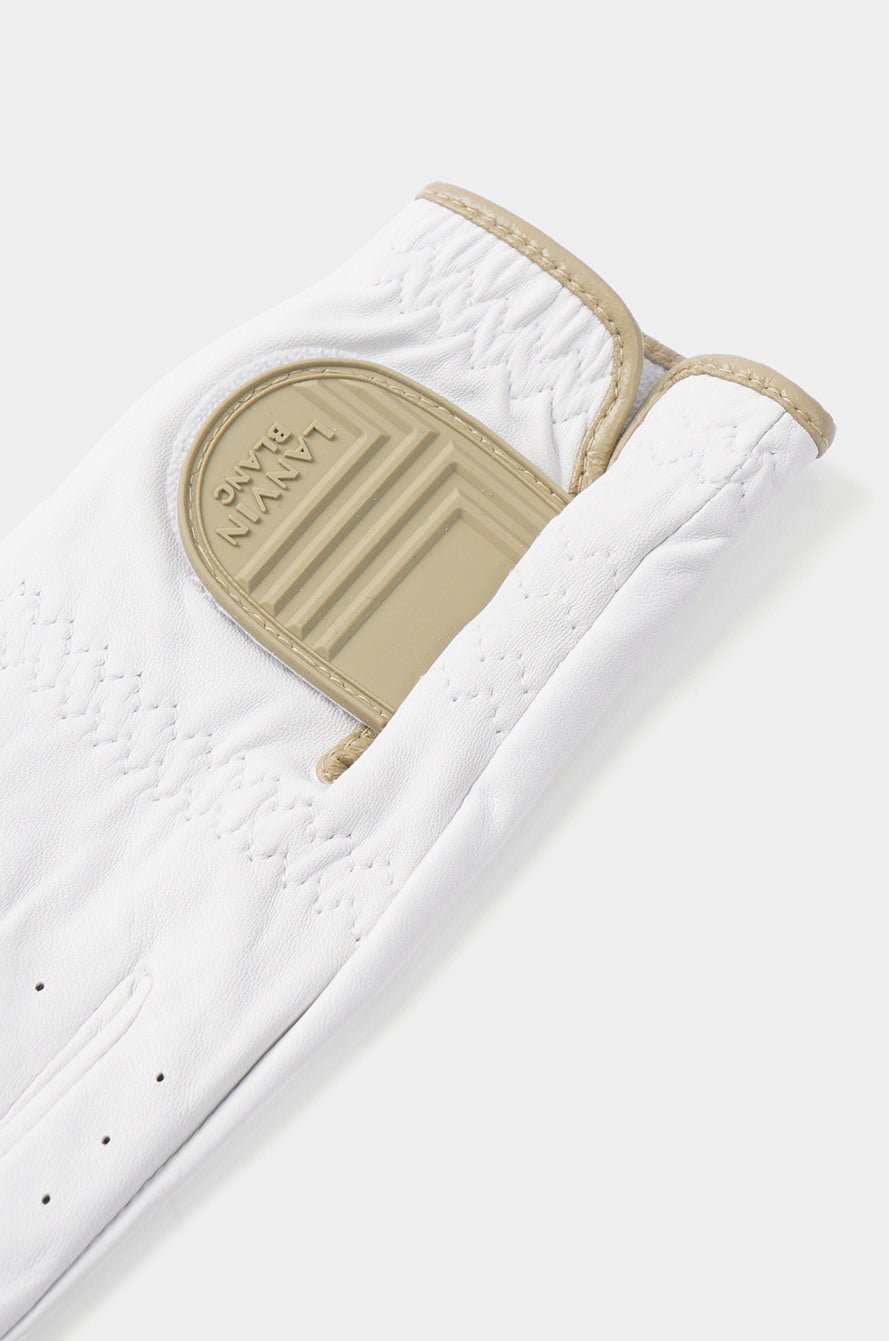 Lanvin Blanc Leather Left - Hand Glove - Off White - Erthe Golf