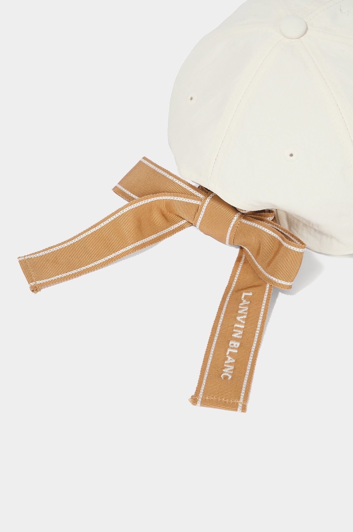 Lanvin Blanc Cream Lettering Strap Ball Cap - Erthe Golf