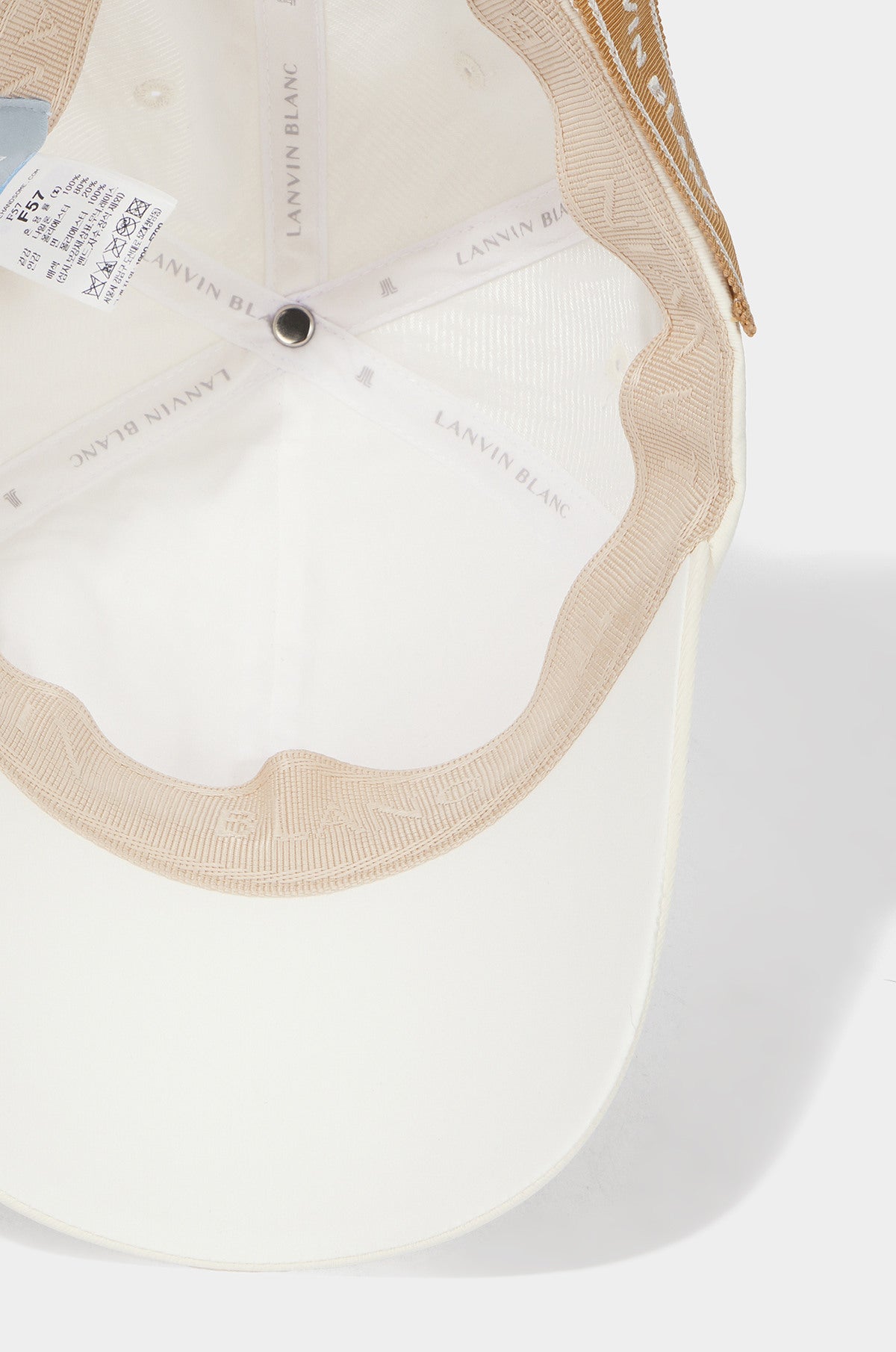 Lanvin Blanc Cream Lettering Strap Ball Cap - Erthe Golf