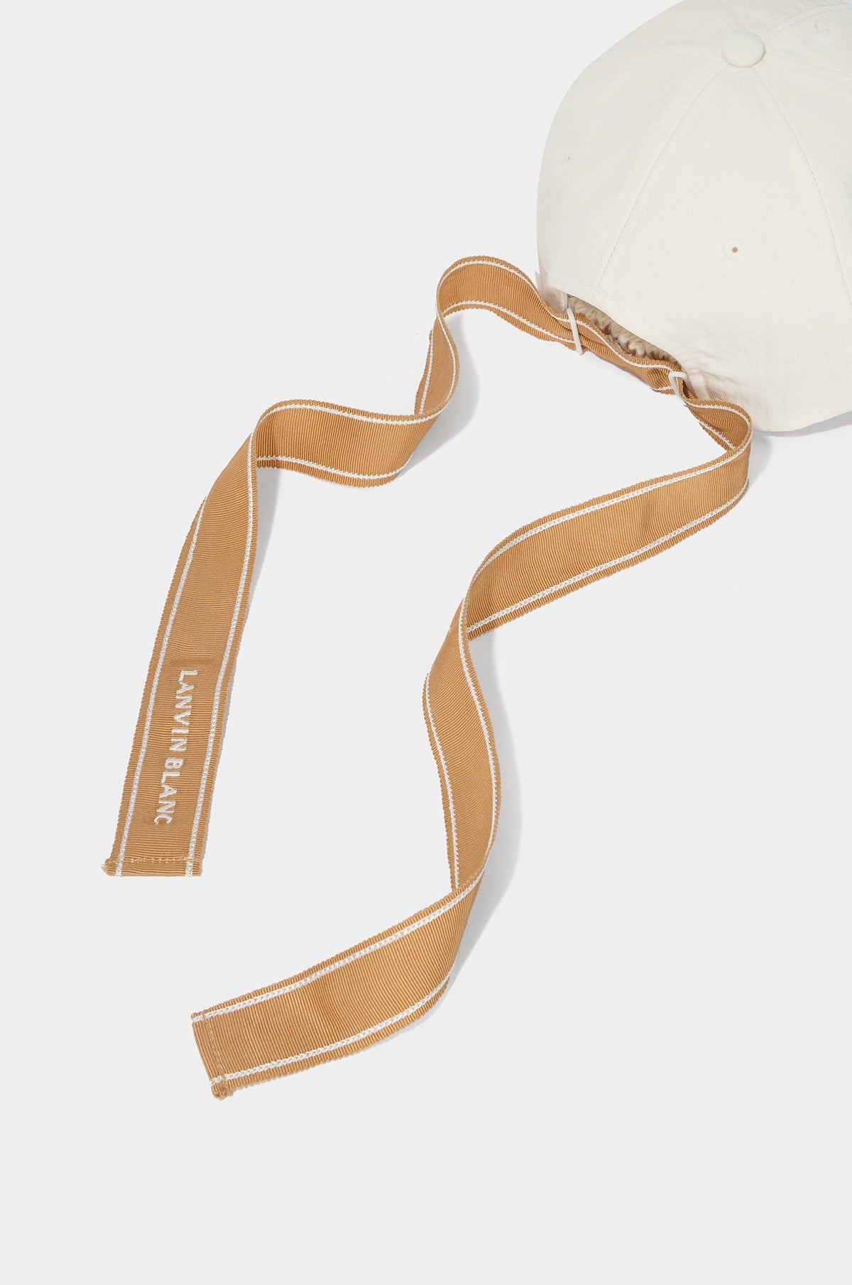 Lanvin Blanc Cream Lettering Strap Ball Cap - Erthe Golf