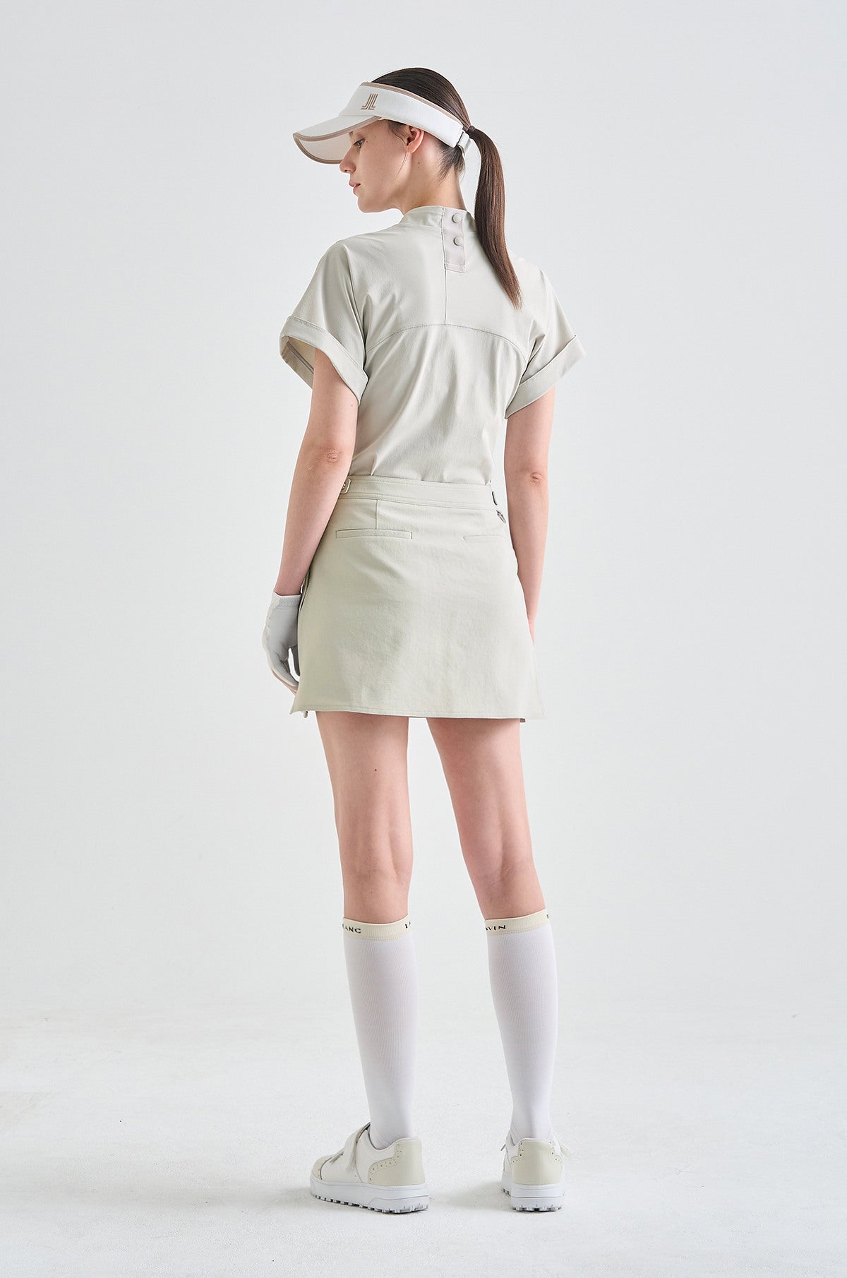 Lanvin Blanc Light Khaki Mini Skirt - Erthe Golf