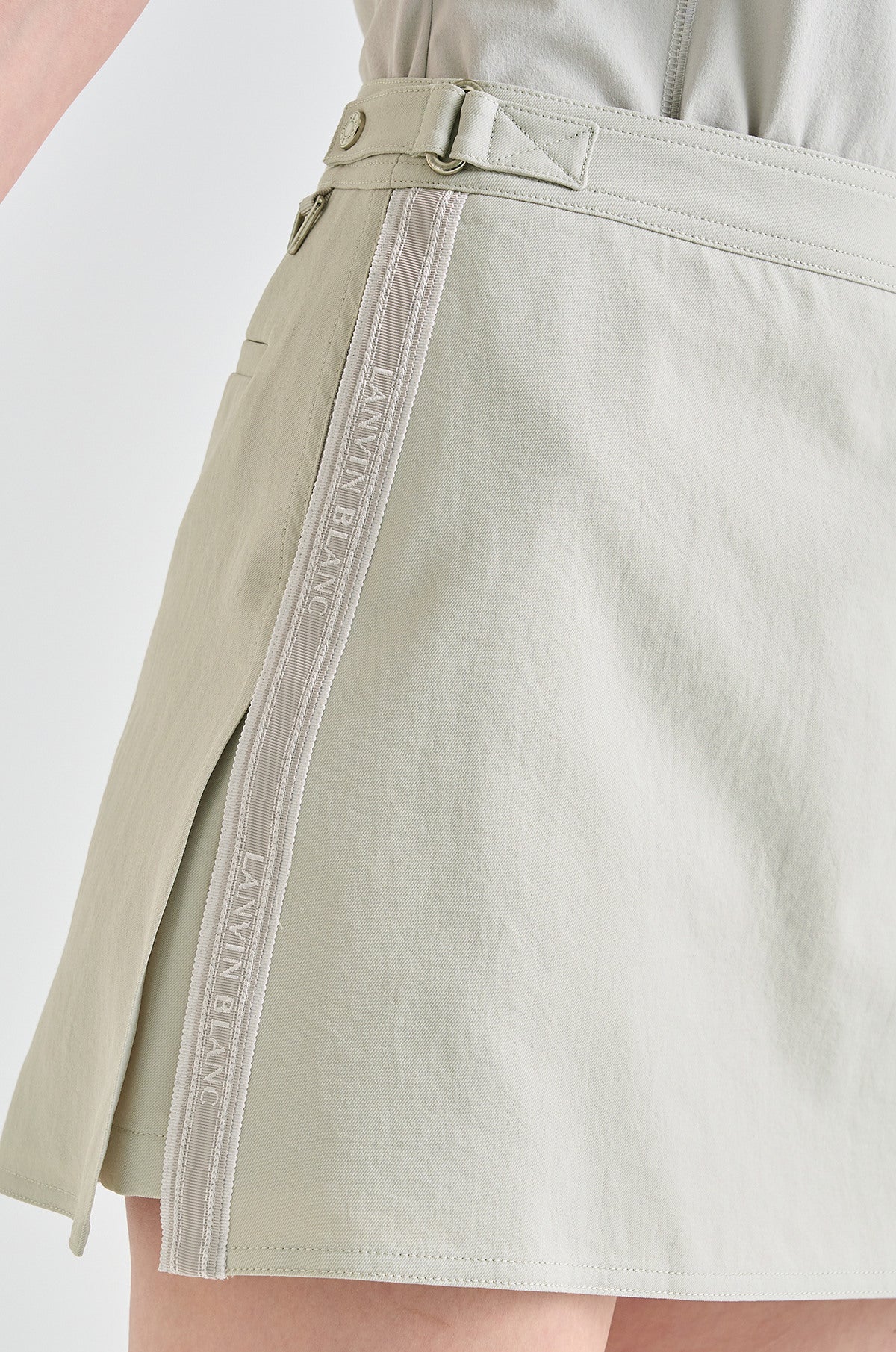 Lanvin Blanc Light Khaki Mini Skirt - Erthe Golf