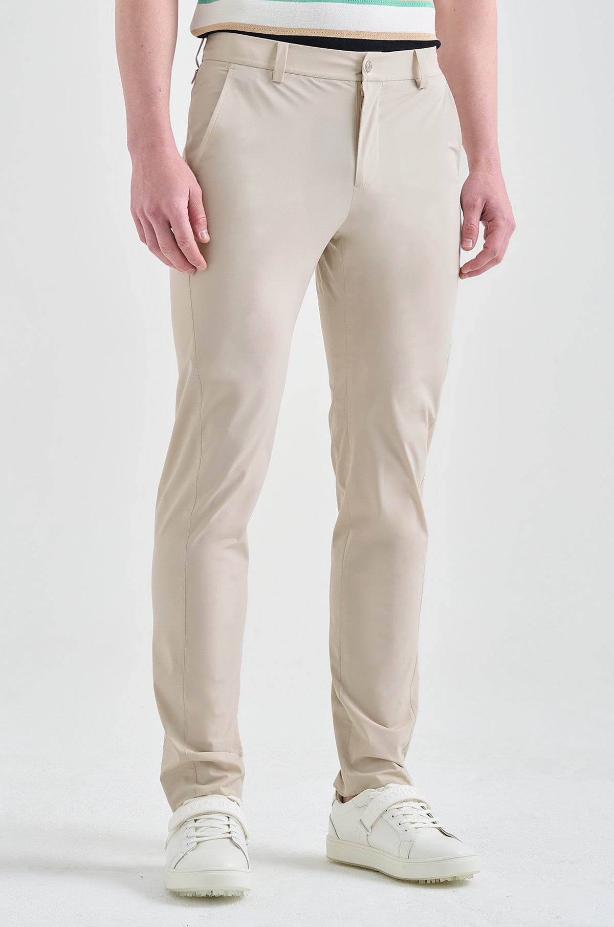 Lanvin Blanc Beige Slim Fit Pants - Erthe Golf