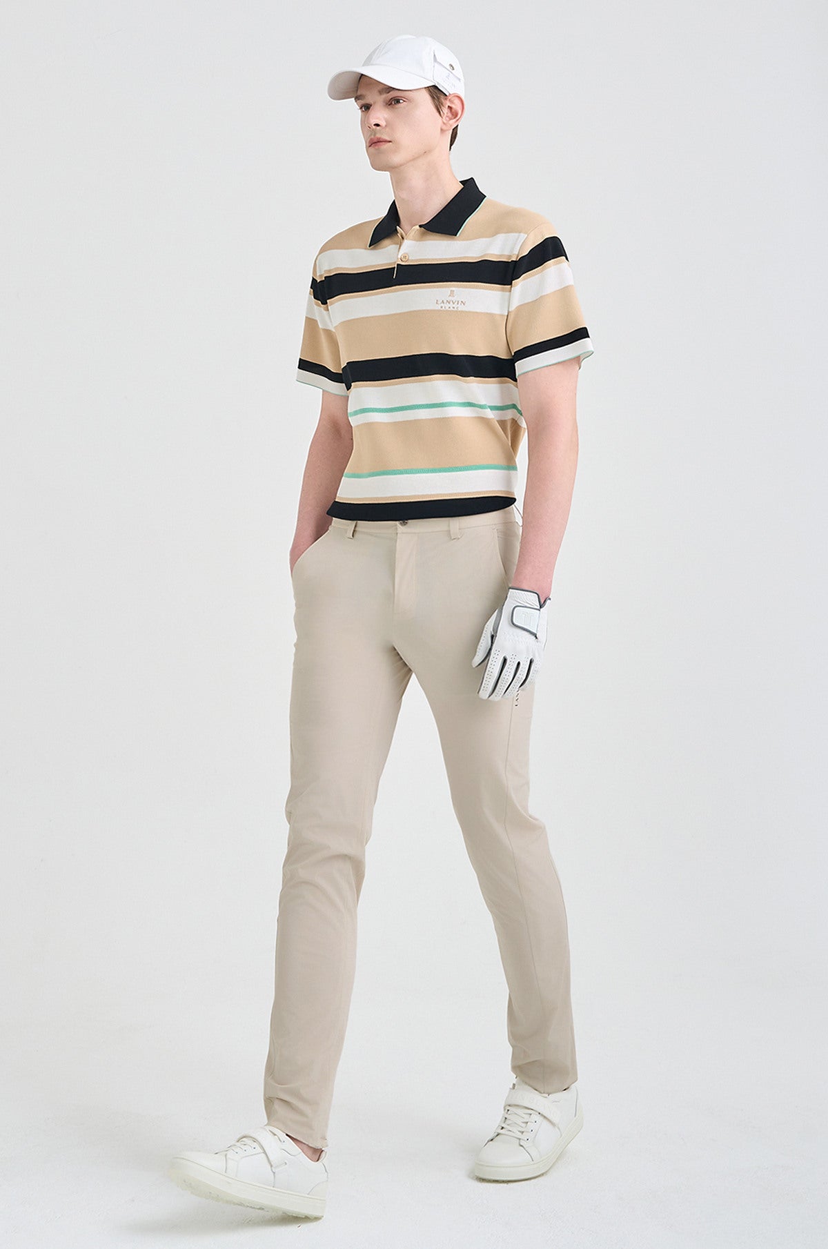Lanvin Blanc Beige Slim Fit Pants - Erthe Golf