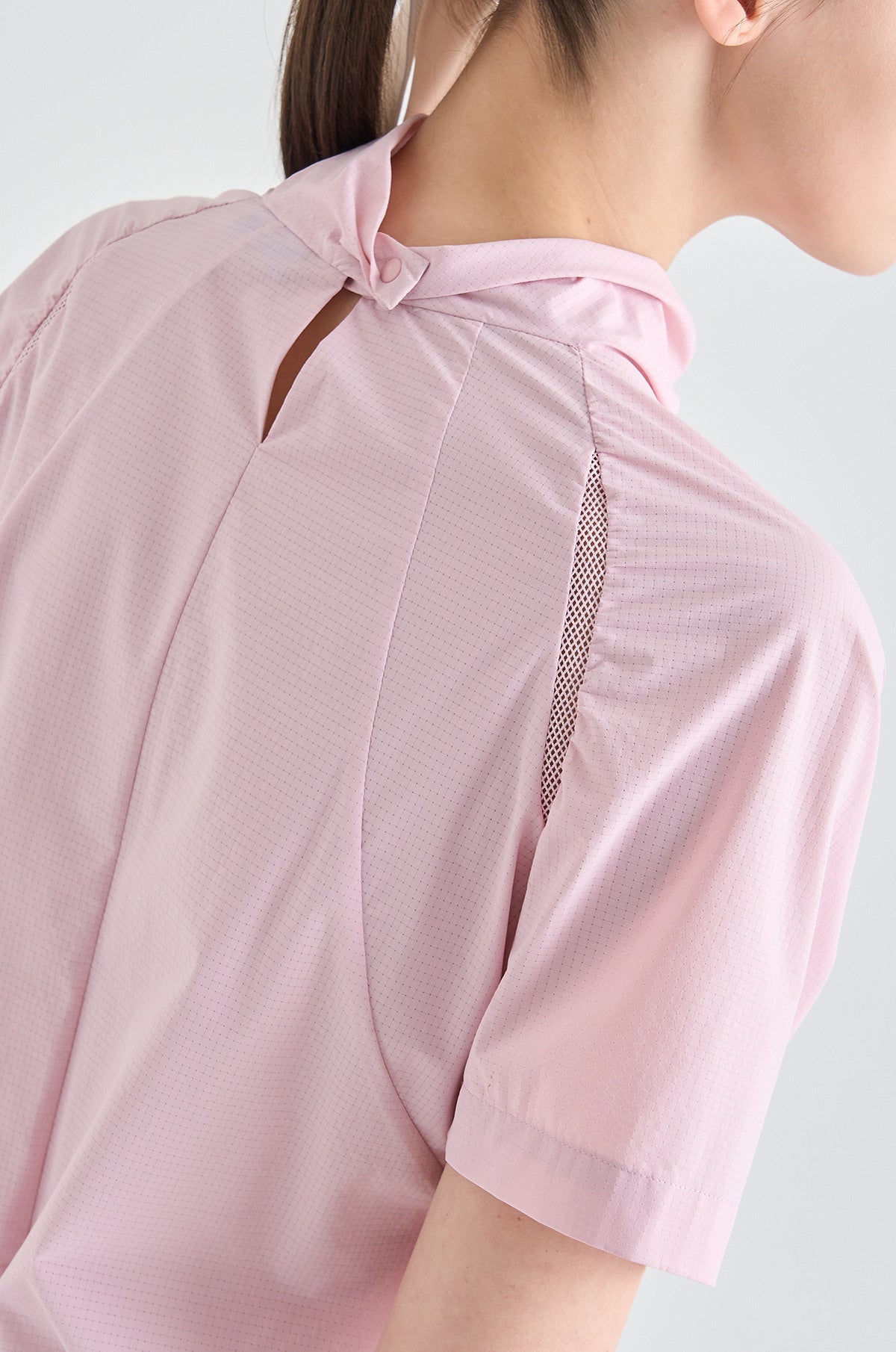 Lanvin Blanc Pink Mock Neck Top - Erthe Golf