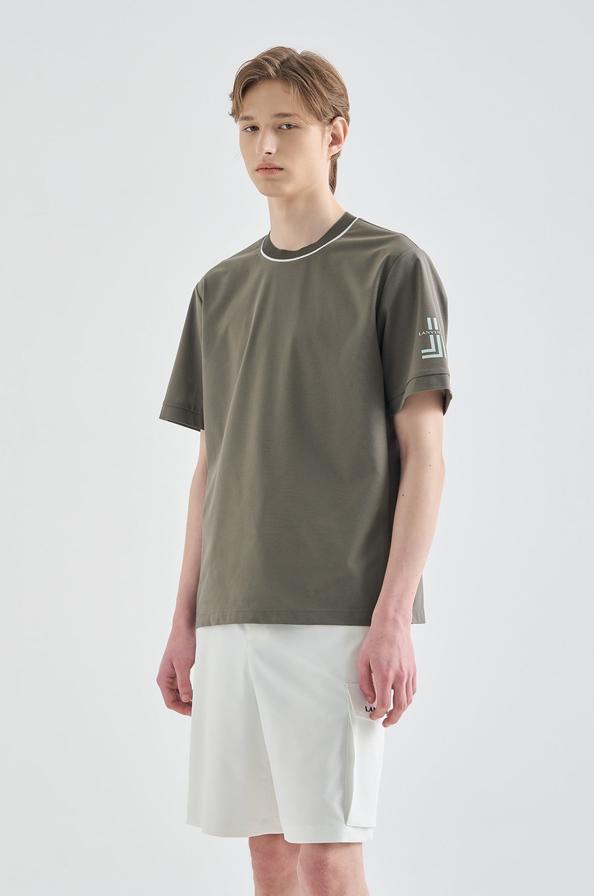 Lanvin Blanc Dark Khaki T-shirt Top - Erthe Golf