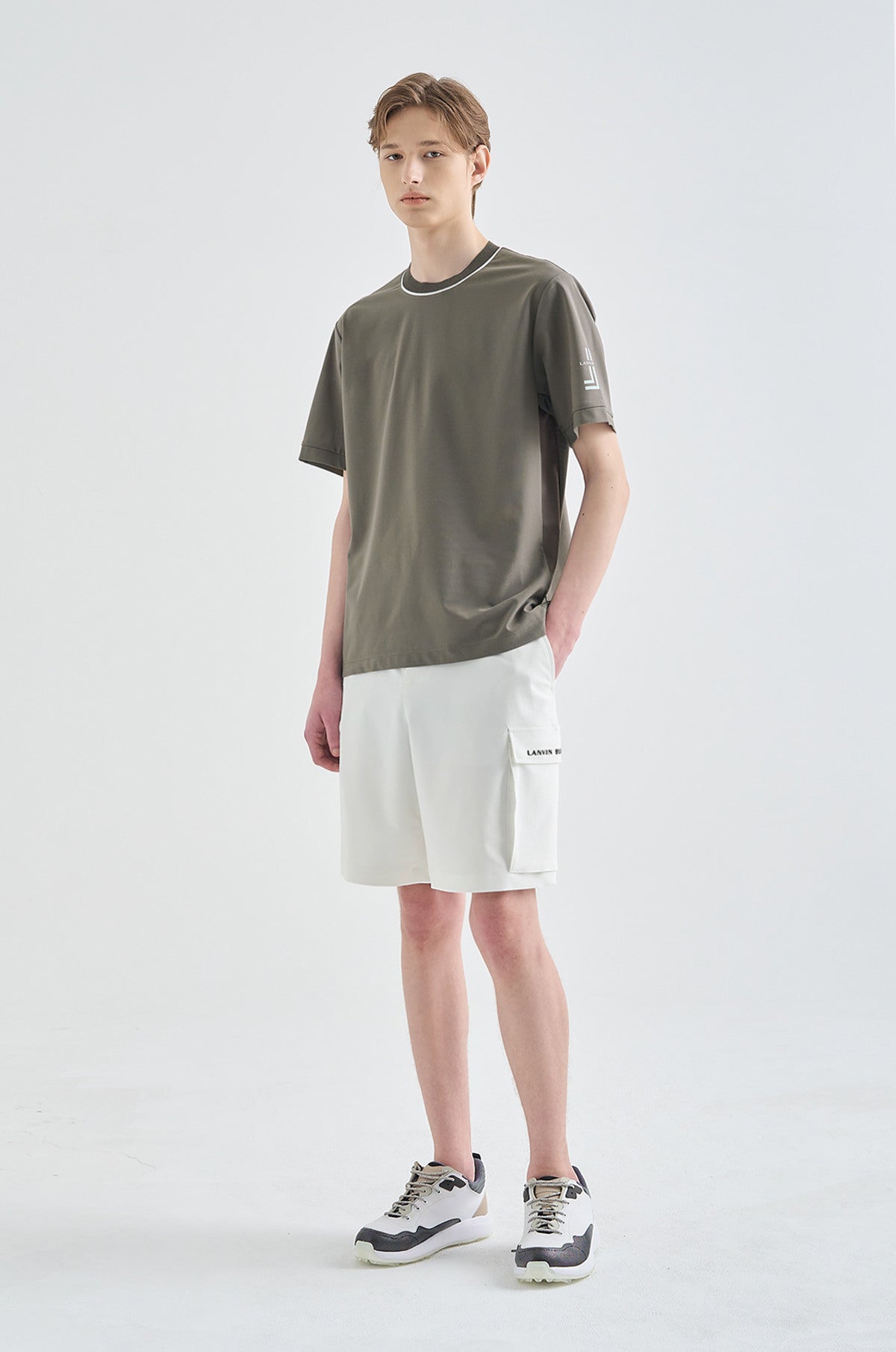 Lanvin Blanc Dark Khaki T-shirt Top - Erthe Golf