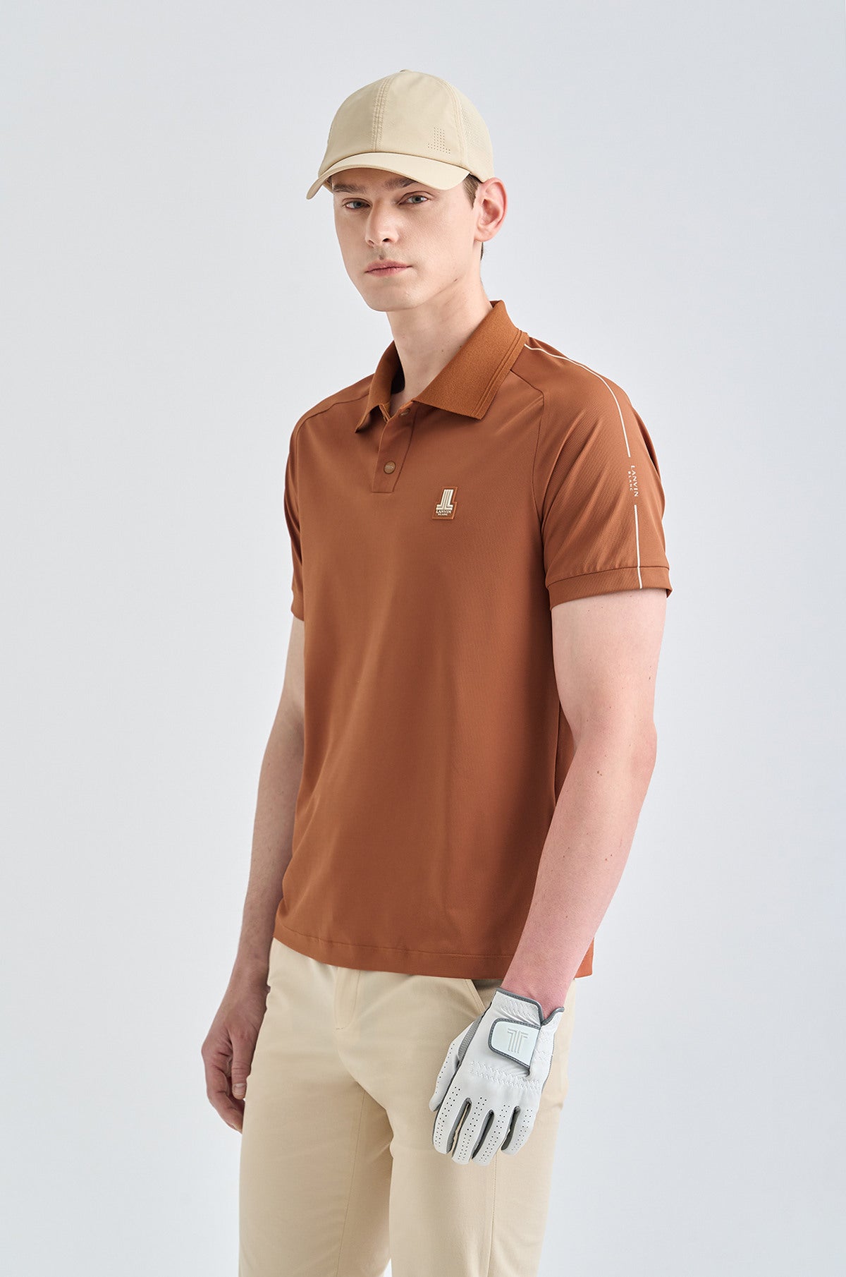Lanvin Blanc Brown UV - Cut Half Sleeve Top - Erthe Golf