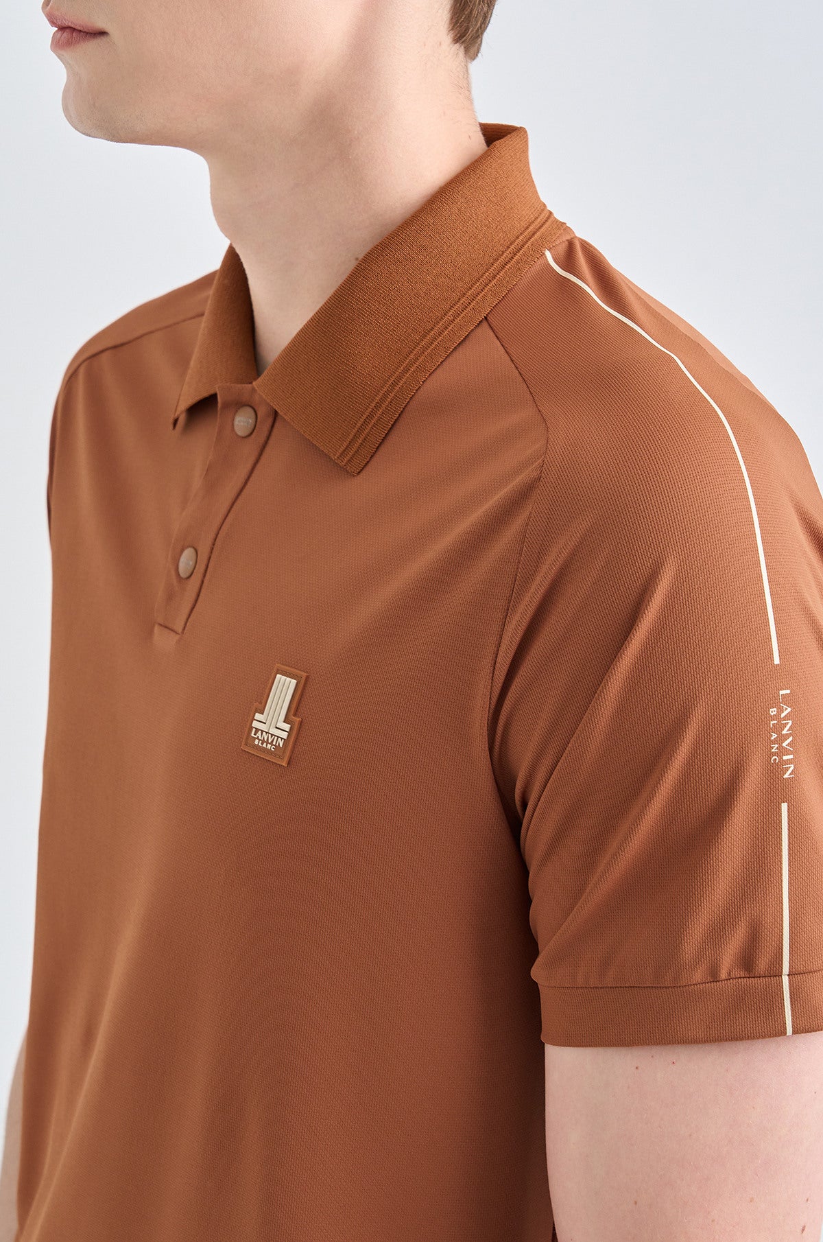 Lanvin Blanc Brown UV - Cut Half Sleeve Top - Erthe Golf
