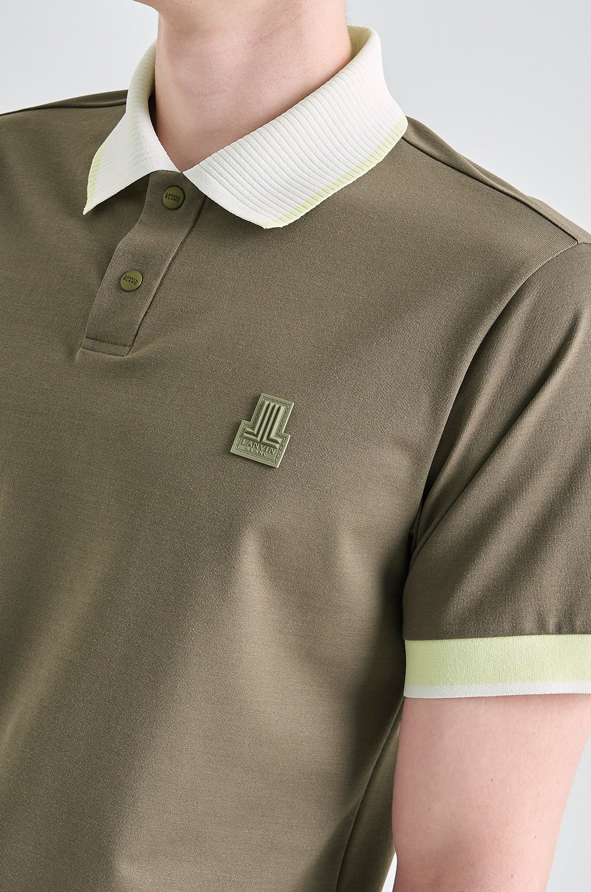 Lanvin Blanc Khaki Collared Top - Erthe Golf