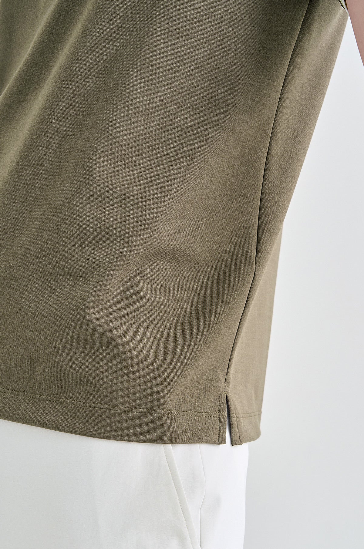 Lanvin Blanc Khaki Collared Top - Erthe Golf