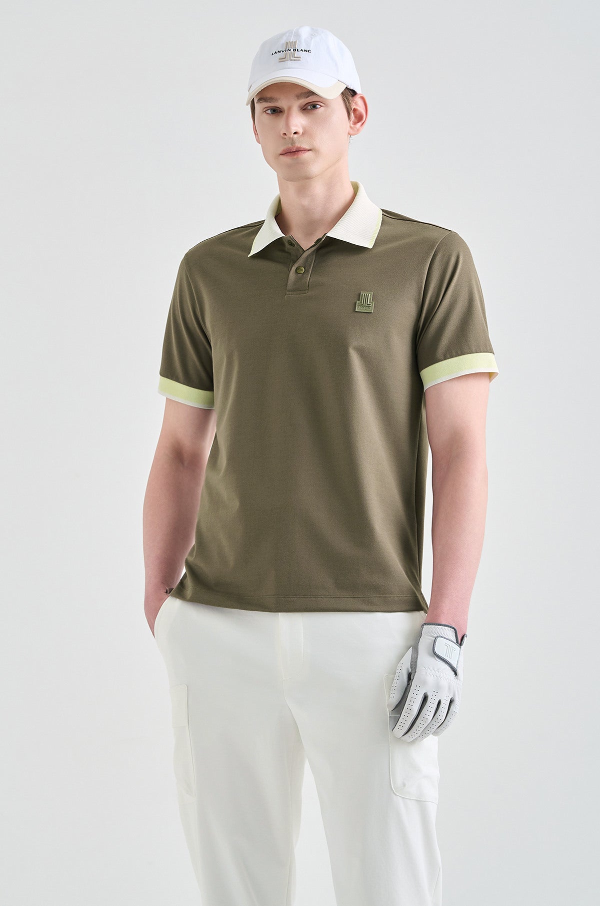 Lanvin Blanc Khaki Collared Top - Erthe Golf