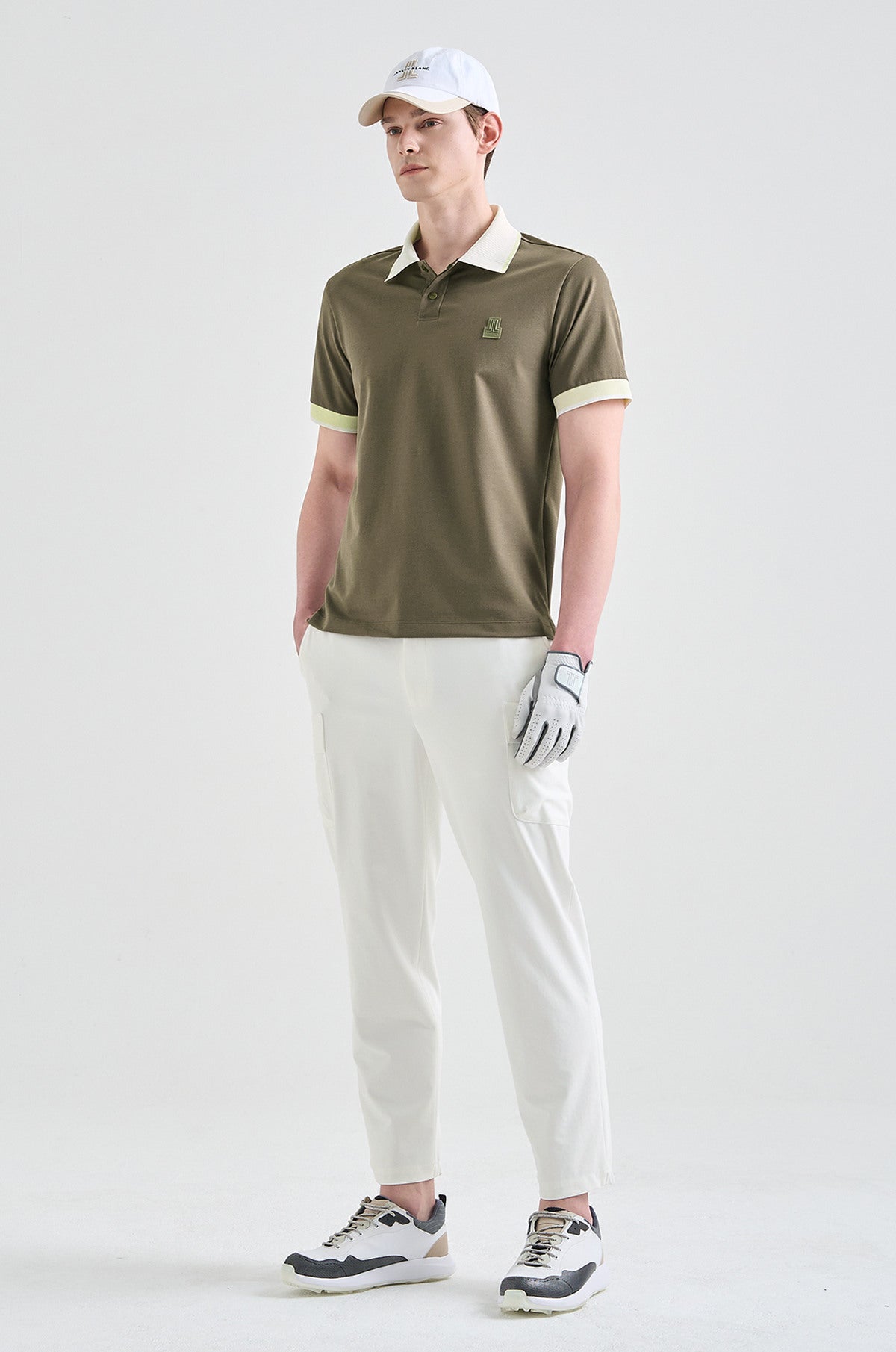 Lanvin Blanc Khaki Collared Top - Erthe Golf