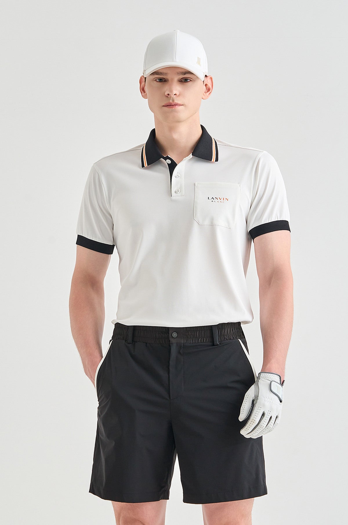 Lanvin Blanc Off - White Half Sleeve Polo Top - Erthe Golf
