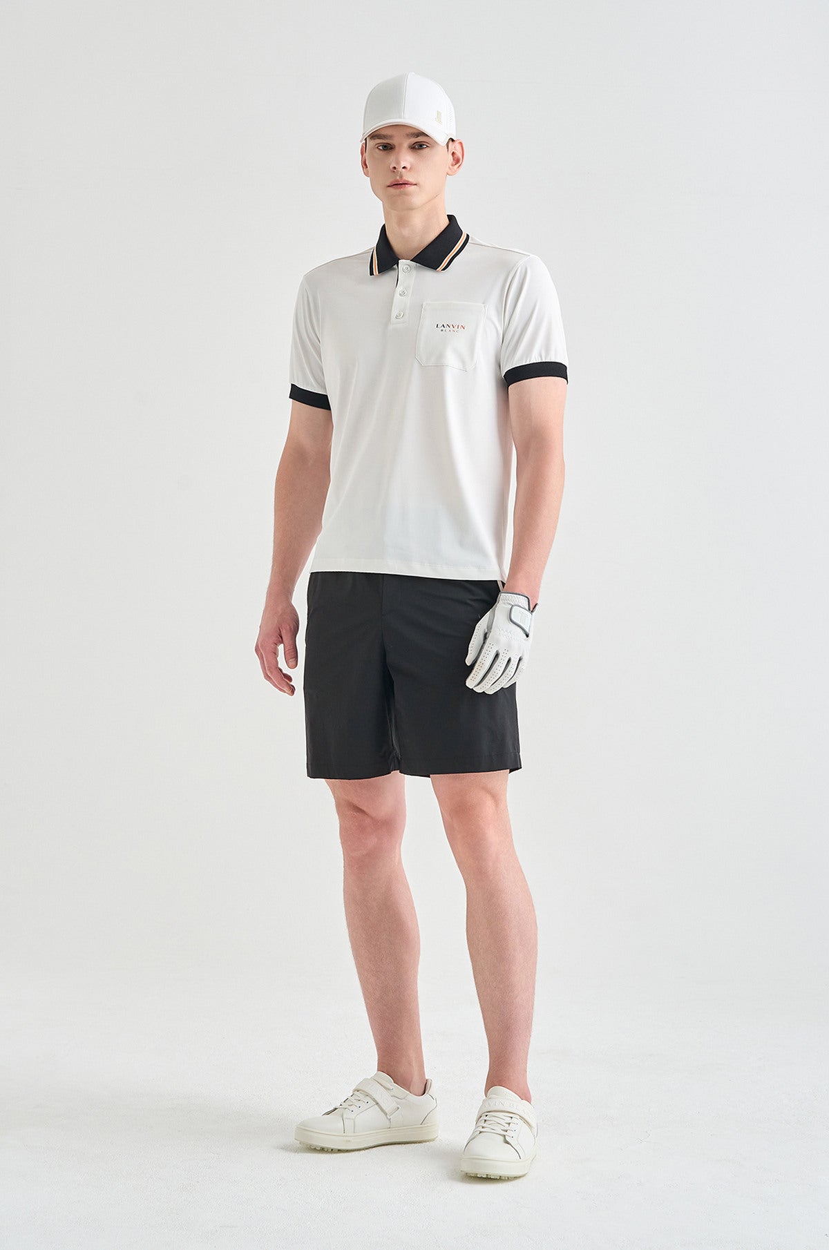 Lanvin Blanc Off - White Half Sleeve Polo Top - Erthe Golf