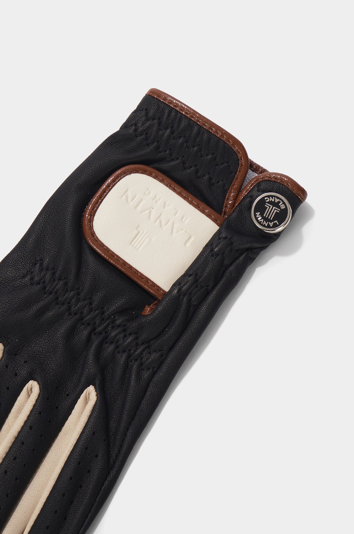Lanvin Blanc Lambskin Left - Hand Glove - Black - Erthe Golf