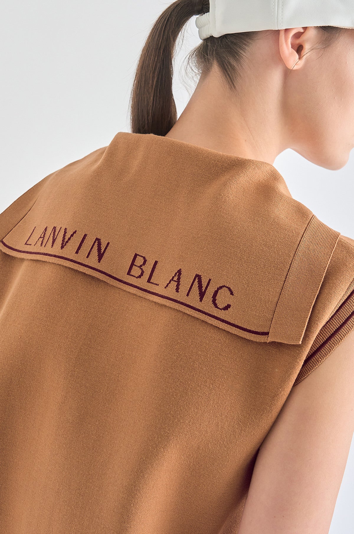 Lanvin Blanc Women's Knit Vest - Camel - Erthe Golf