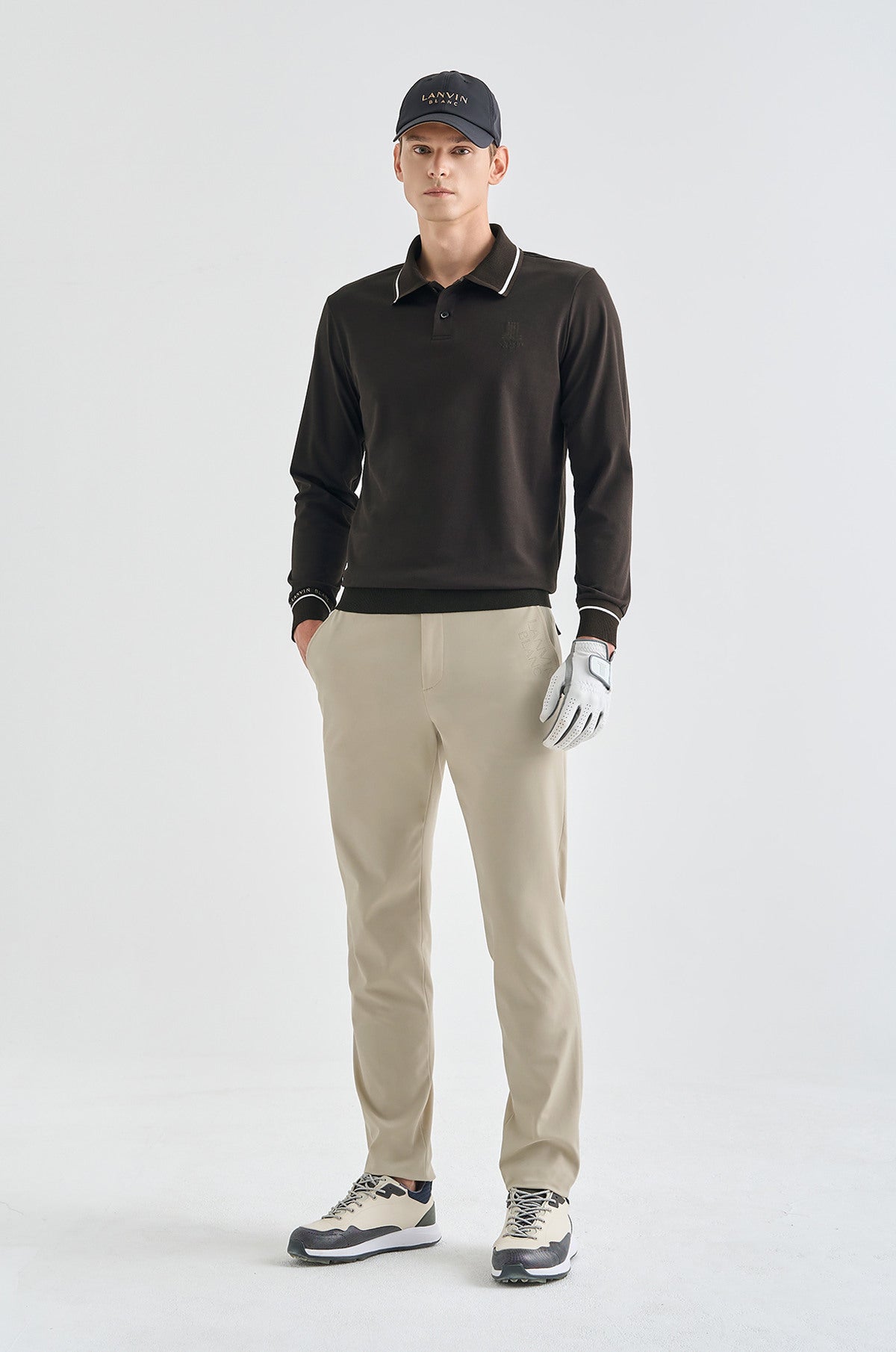 Lanvin Blanc Men&#39;s Polo - Burgundy - Erthe Golf