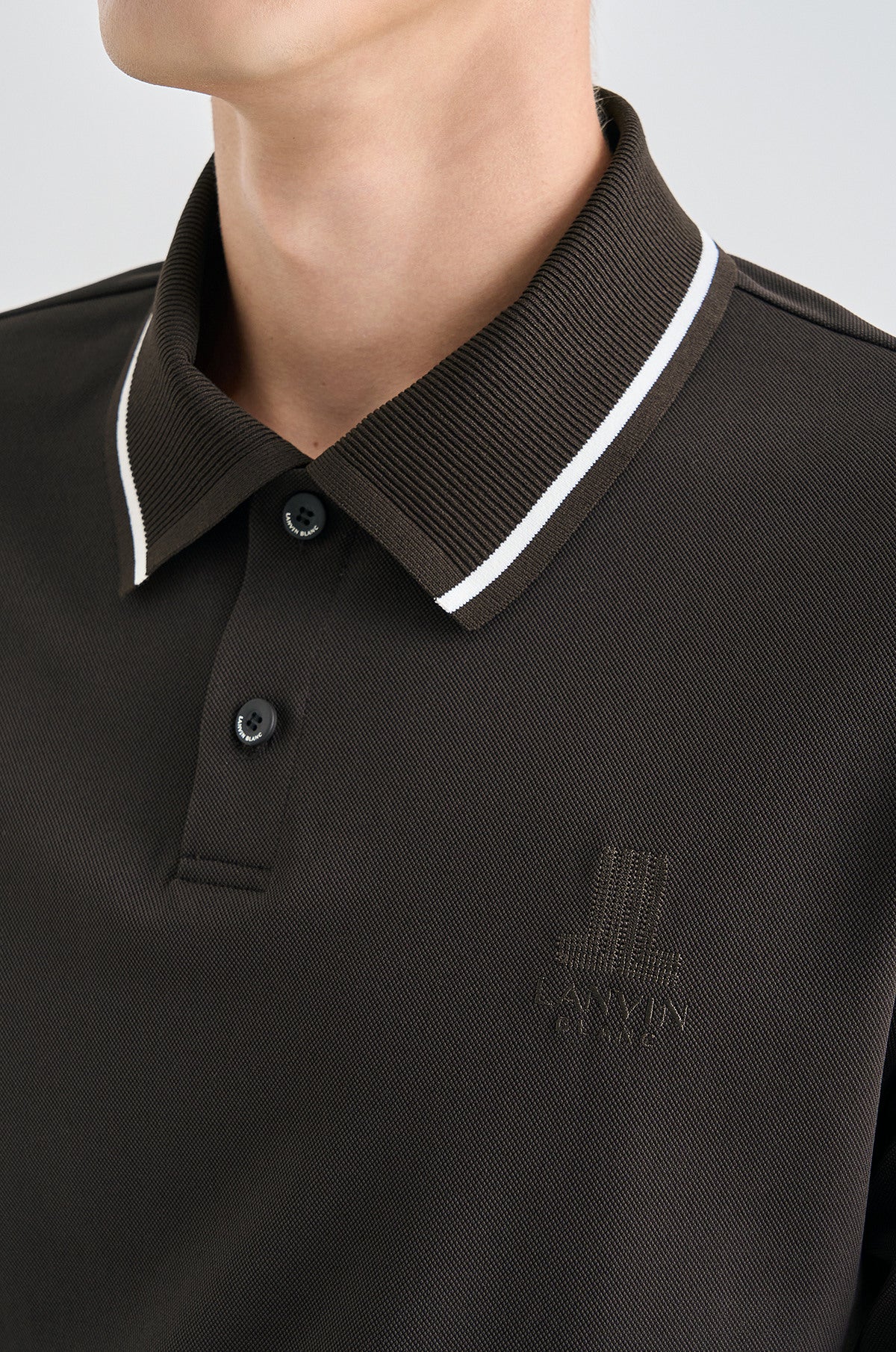 Lanvin Blanc Men's Polo - Burgundy - Erthe Golf