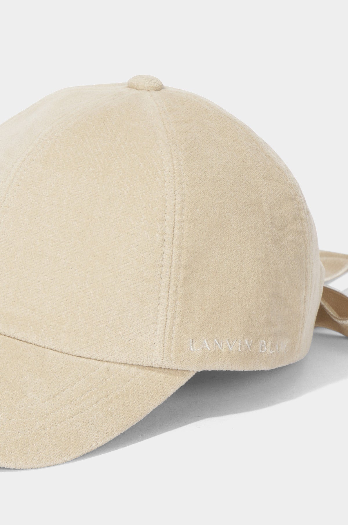 Lanvin Blanc Women&#39;s Ribbon Cap - Sepia