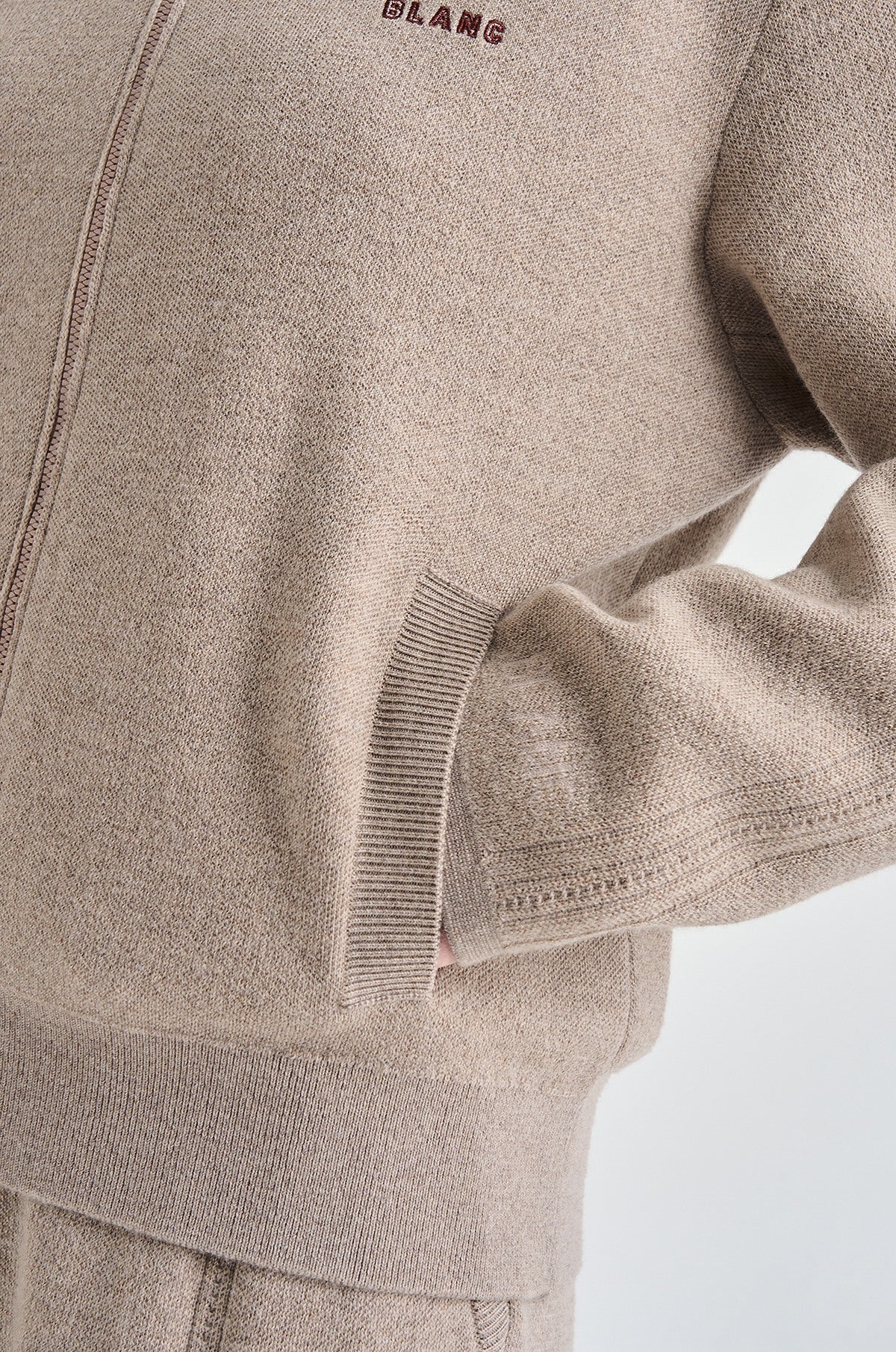 Lanvin Blanc Women's Zip Hoodie - Sepia Beige - Erthe Golf
