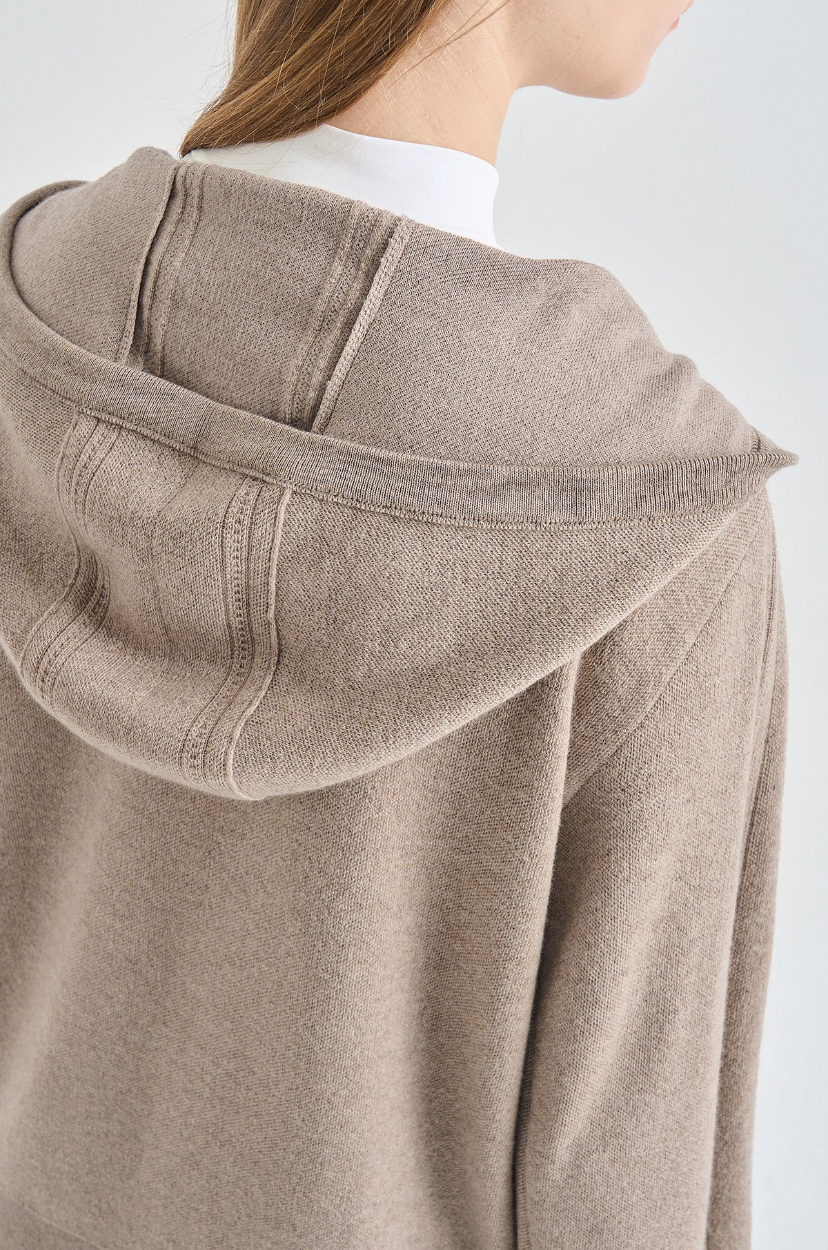 Lanvin Blanc Women's Zip Hoodie - Sepia Beige - Erthe Golf