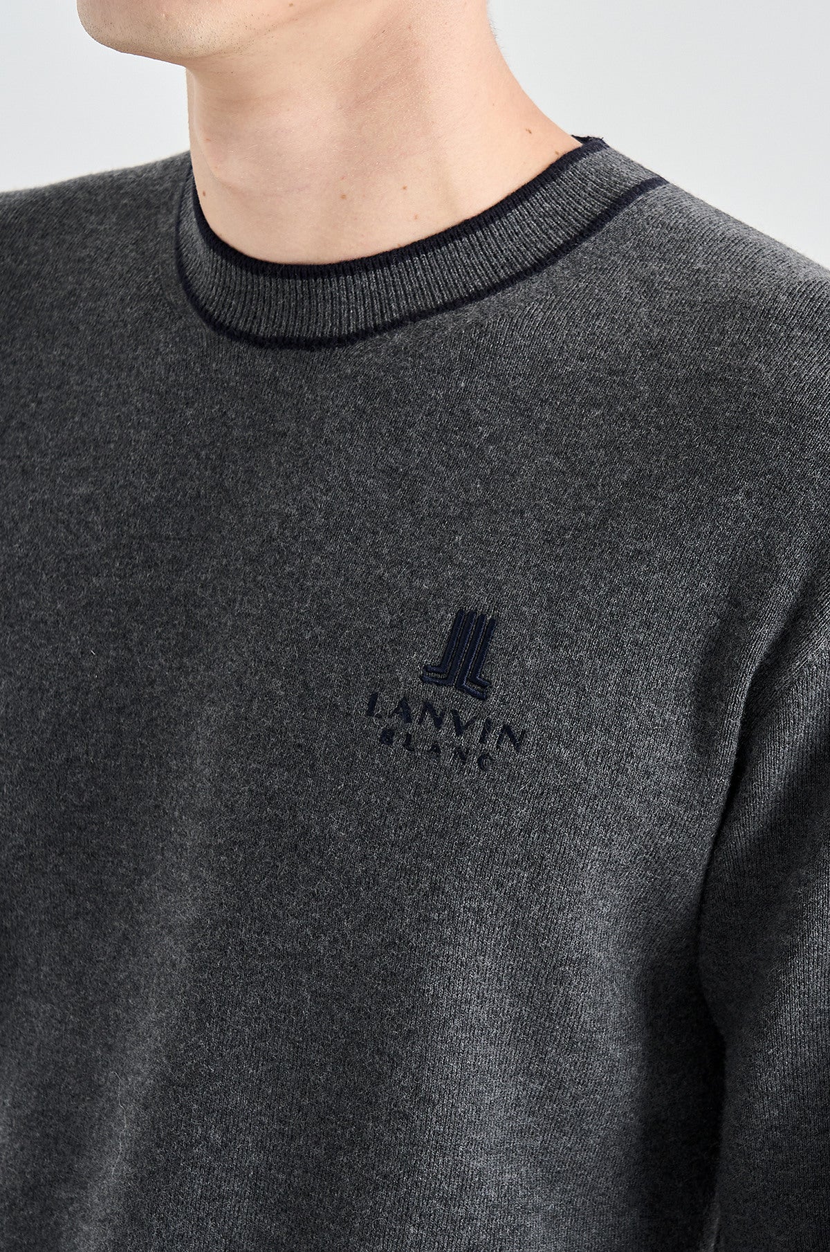 Lanvin Blanc Men's Sweater - Dark Grey - Erthe Golf
