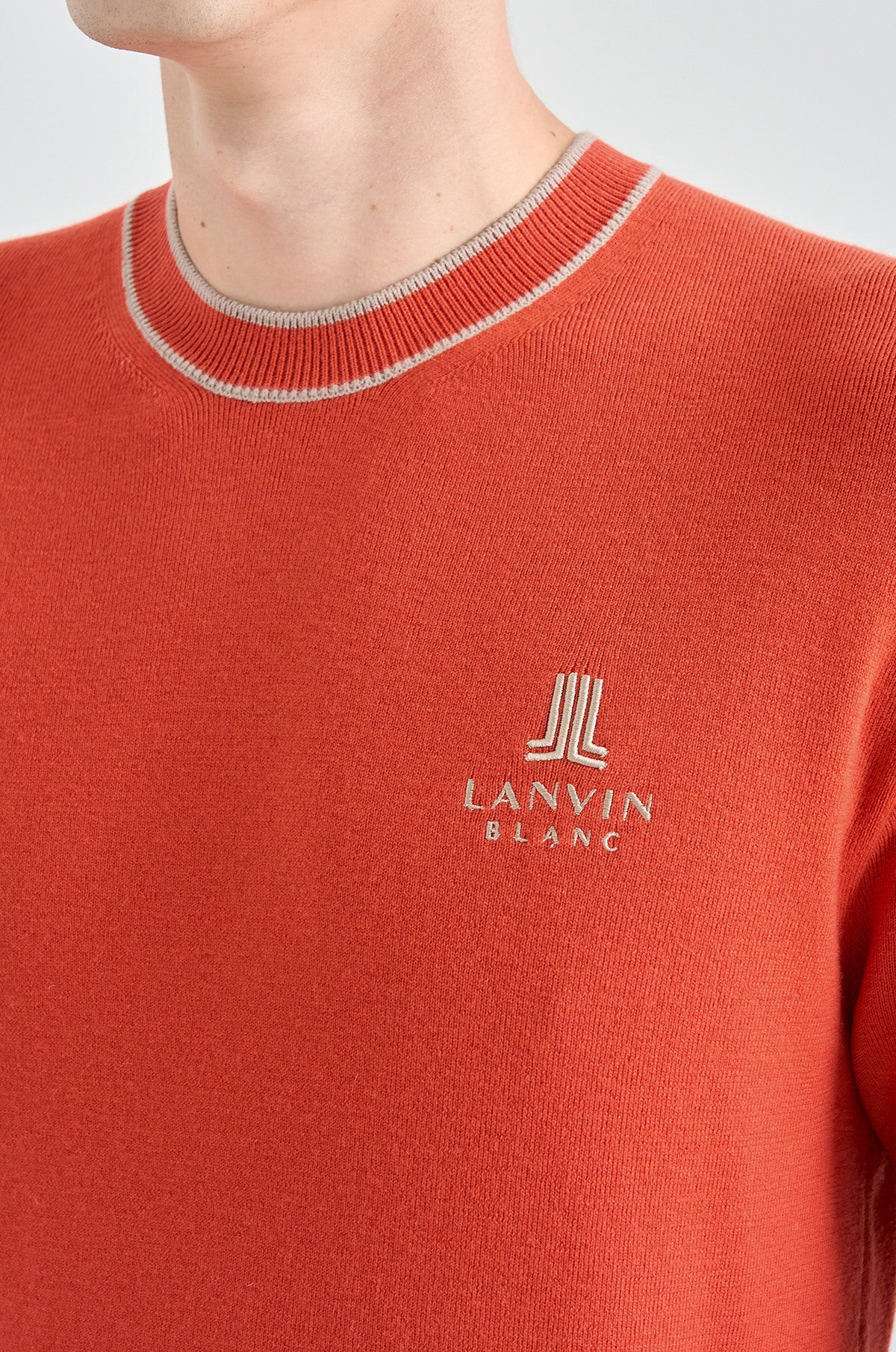 Lanvin Blanc Men's Sweater - Orange - Erthe Golf