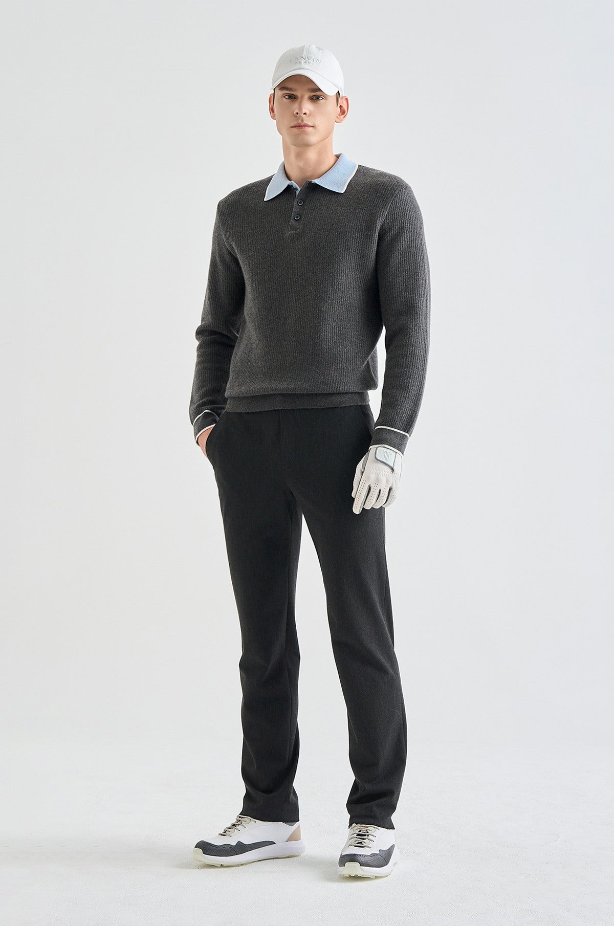 Lanvin Blanc Men&#39;s Sweater - Dark Grey - Erthe Golf