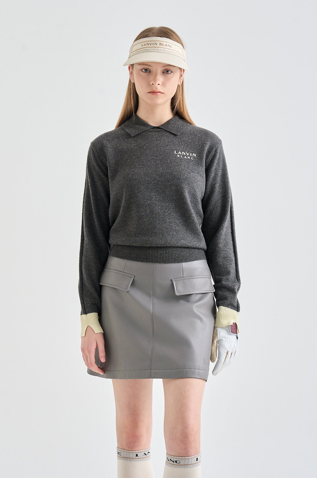 Lanvin Blanc Women&#39;s Sweatshirt - Grey - Erthe Golf